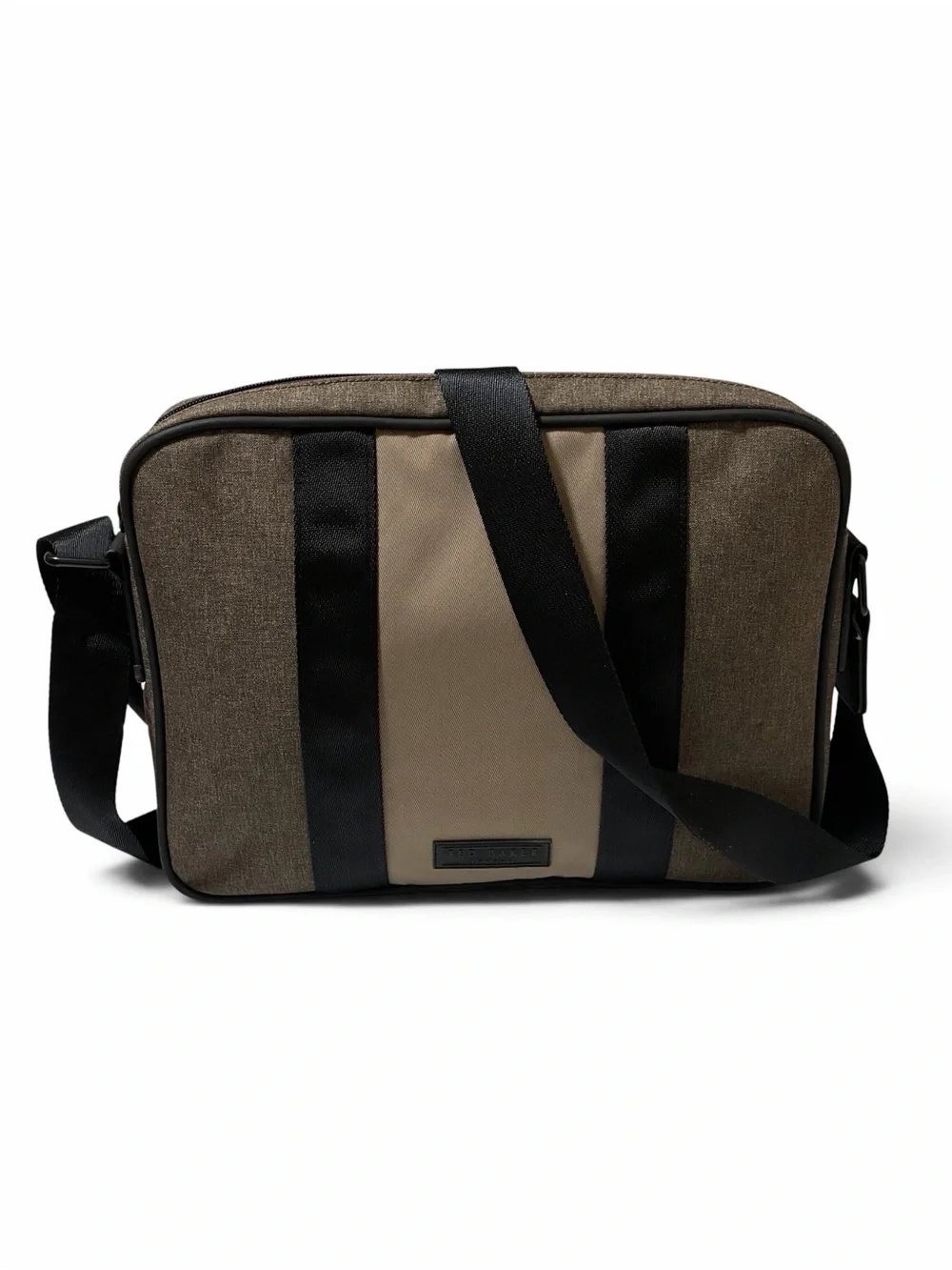 Ted Baker London Spiner Brown Tonal Block Messenger Crossbody Bag Adjustable